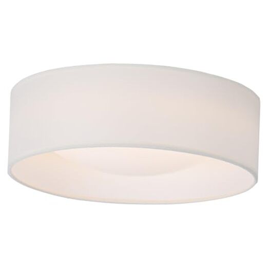13" Fabric Flush Mount Ceiling Light, 24W 3000K LED Closed to Ceiling White