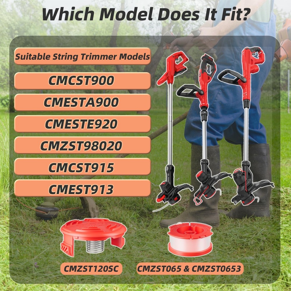 10 Pcs CMZST0653 Weed Eater Strings Compatible with Craftsman Weed Eater CMCS...