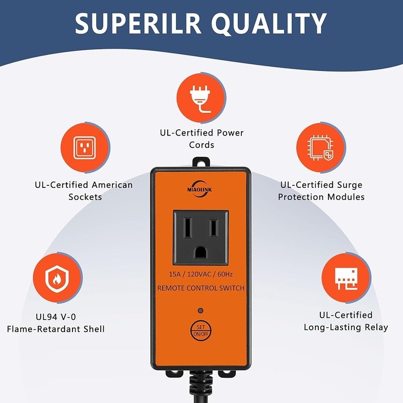 Remote Control Outlet Switch W/ Delay Shutdown Dust Collectors & Tools New