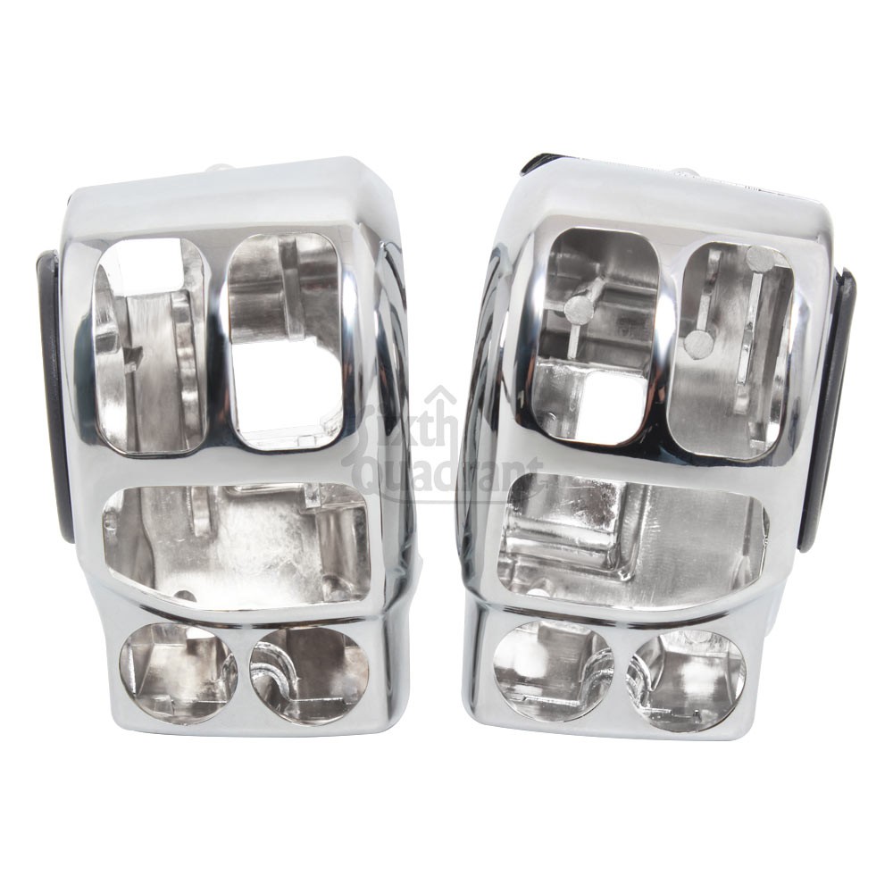 For Harley Touring Street Road Glide Chrome Handlebar Control Switch Housing