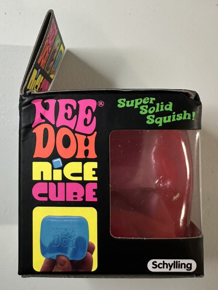 Schylling Nee Doh Nice Cube Super Solid Squish Toy Pink