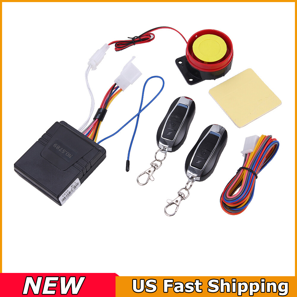 New Motorcycle Scooter ATV Security Alarm System Anti-theft Remote Control Start