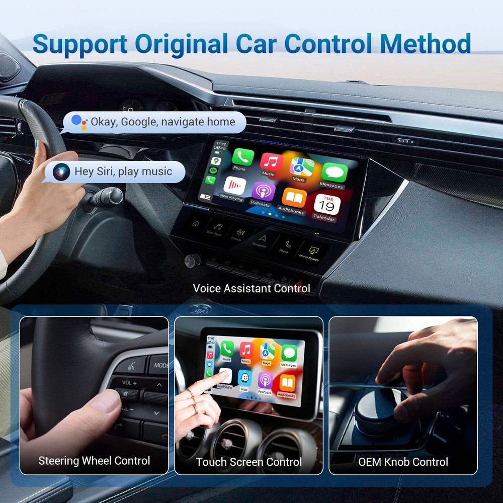 Video AI box Wireless Carplay Android Auto Adapter Converter w/Netflix YouTube