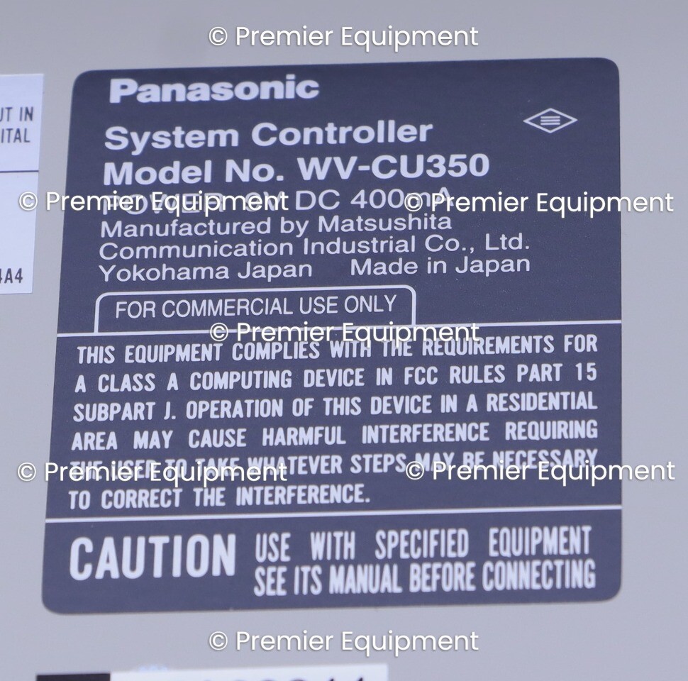 * NEW PANASONIC WV-CU350 SYSTEM CONTROLLER FOR MATRIX SWITCHER