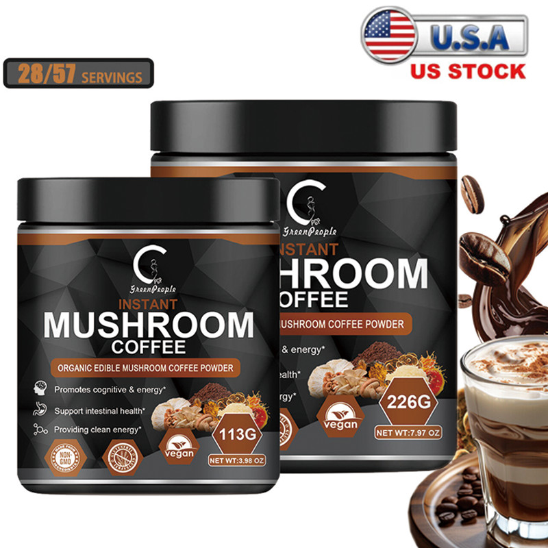 Organic Mushroom Coffee Instant Mushroom Coffee Powder Brain & Immune Boost