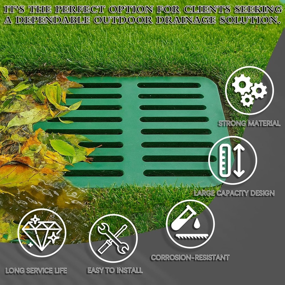 Catch Basin with Grate large for Yard/Lawn Large Catch Basin for Drainage