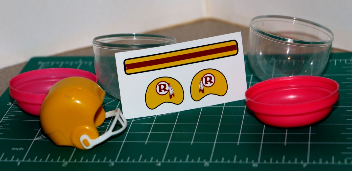 Old Retro Washington Redskins Gumball Football Helmet & Replacement Decals 1970