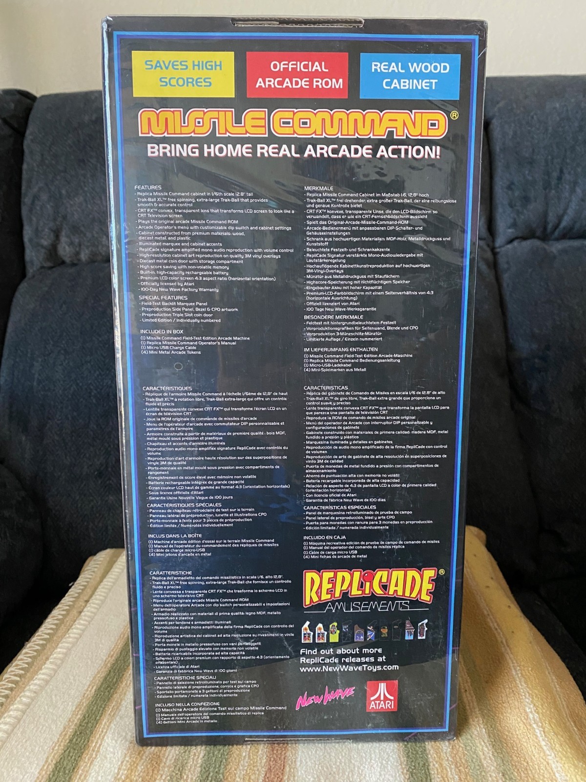 NEW WAVE TOYS MISSLE COMMAND REPLICADE FIELD-TEST EDITION Atari Arcade 1/6 Scale