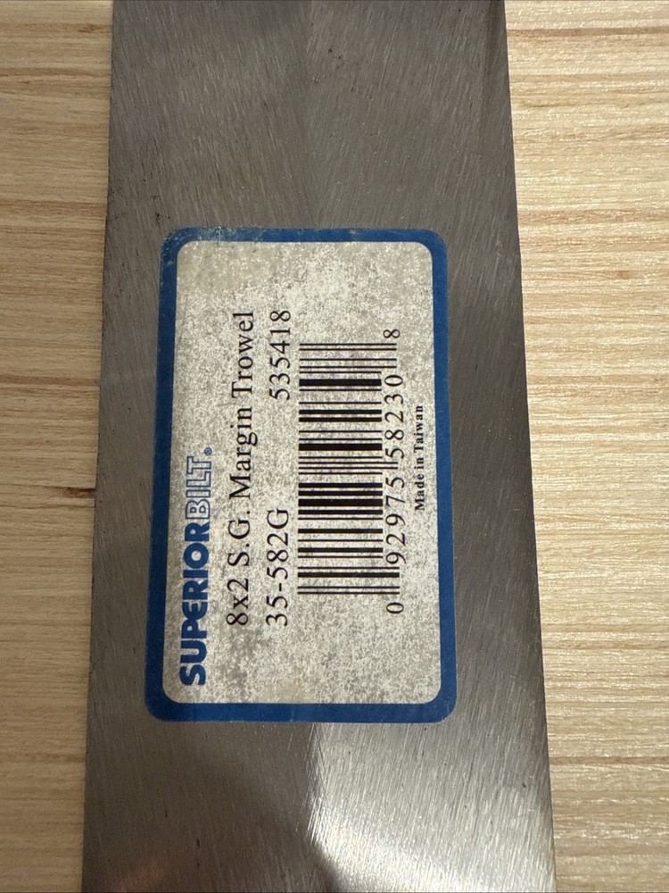 SuperiorBilt 35-582G 8”x2” Margin Trowel
