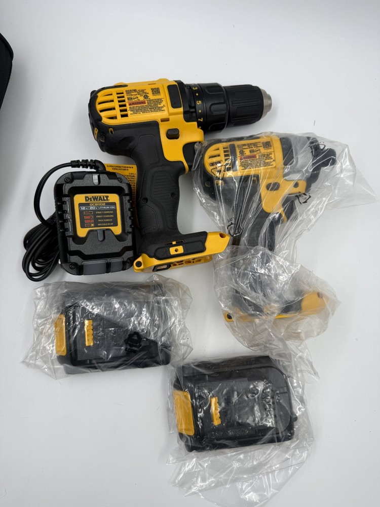 Dewalt 20V 1/4" 1/2" DCD780 DCF885 2-Drill Combo Kit *NEW*
