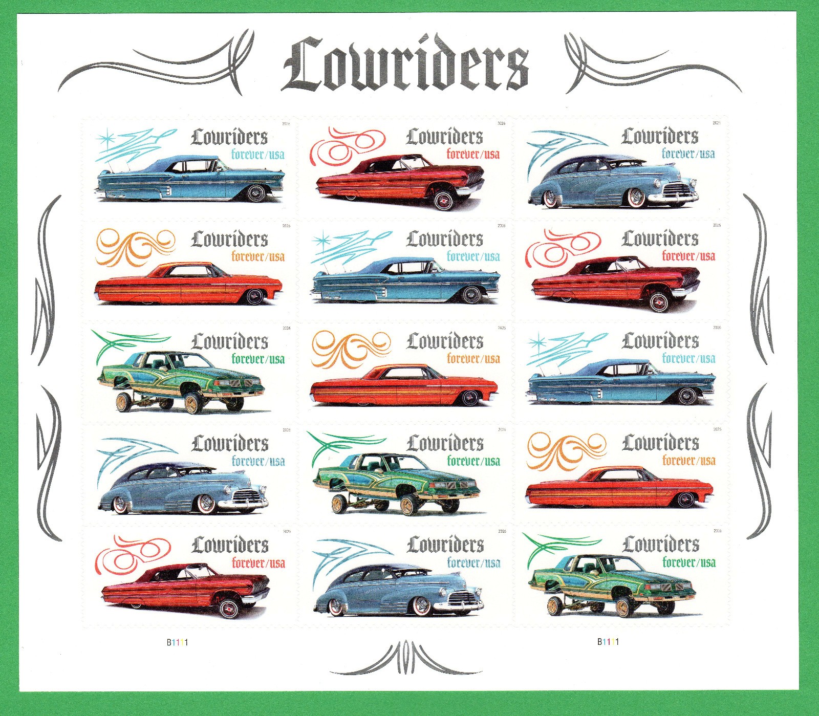 Scott #6066 (6062) Lowriders Sheet of 15 Forever Stamps - MNH In Stock