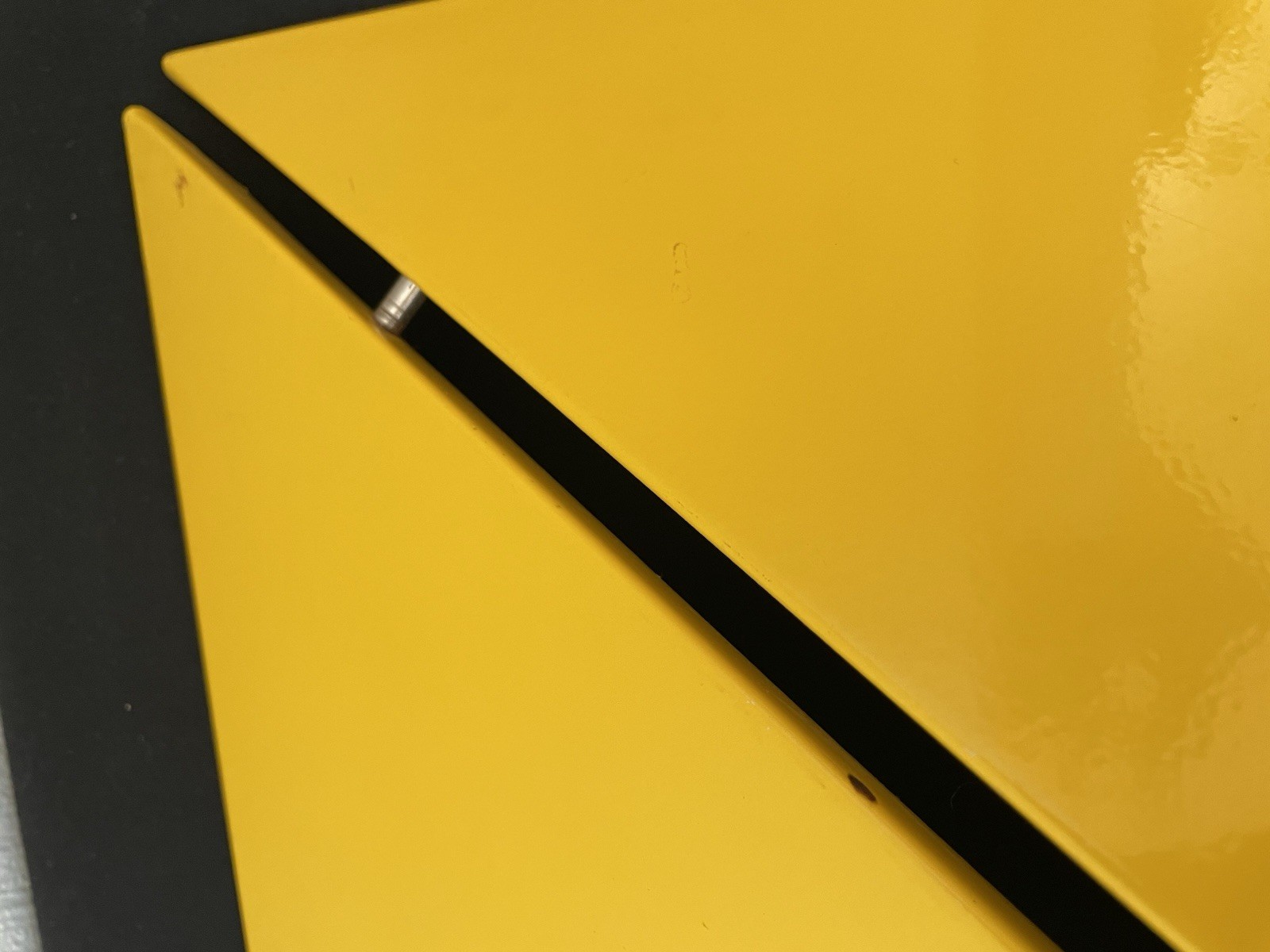 Vintage Hanging Lamp by Rodney Kinsman for Bieffeplast Postmodern Italy yellow