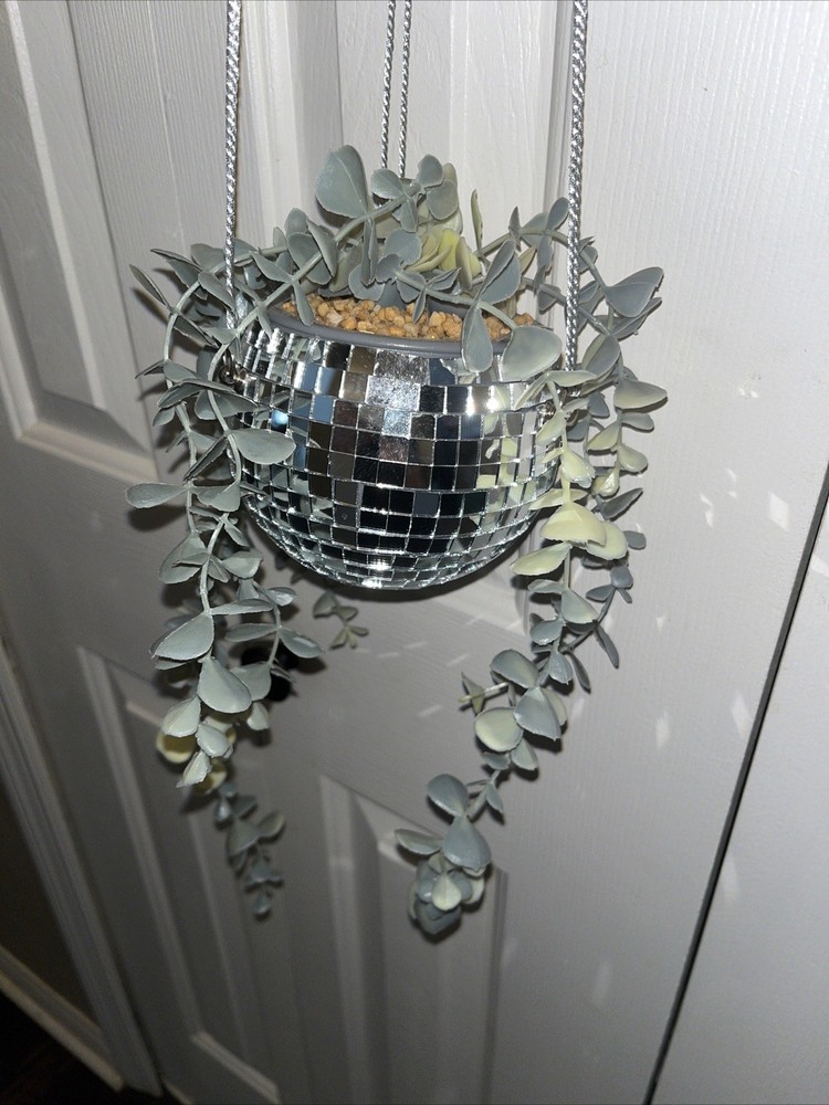Disco Ball Hanging Plant 24”