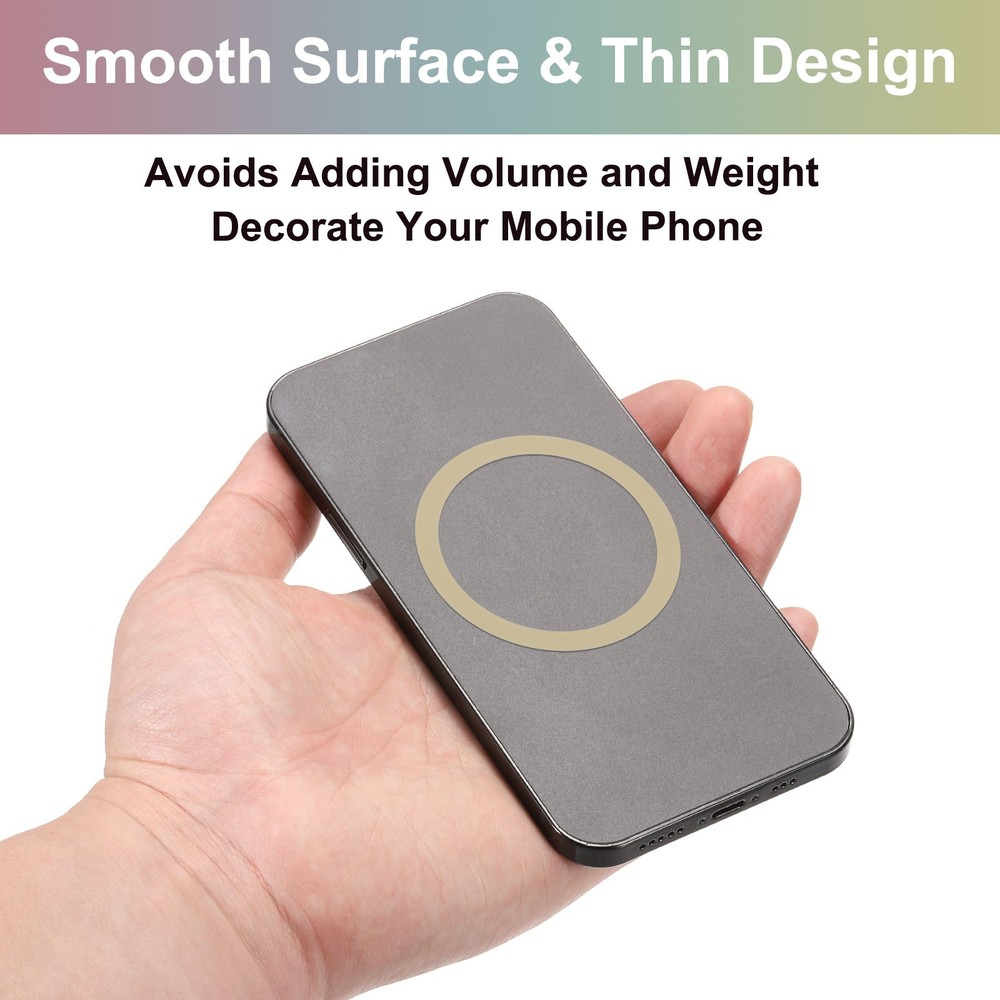 2Pcs Magnetic Sticker Ring, Magnetic Adapter Ring, Rose Gold