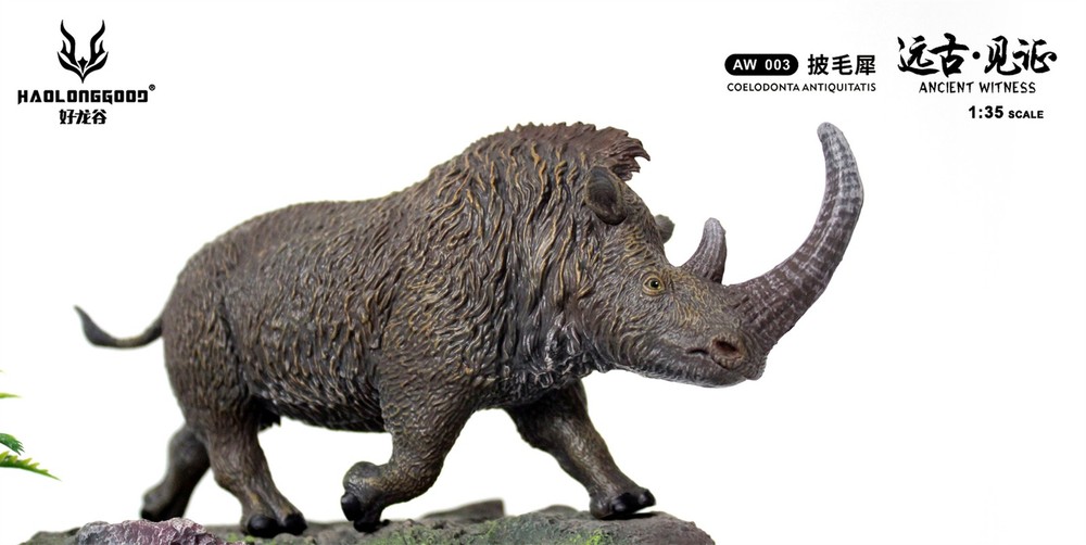 HAOLONGGOOD 1/35 Woolly Rhinoceros Figure Coelodonta Antiquitatis Model GiftToys