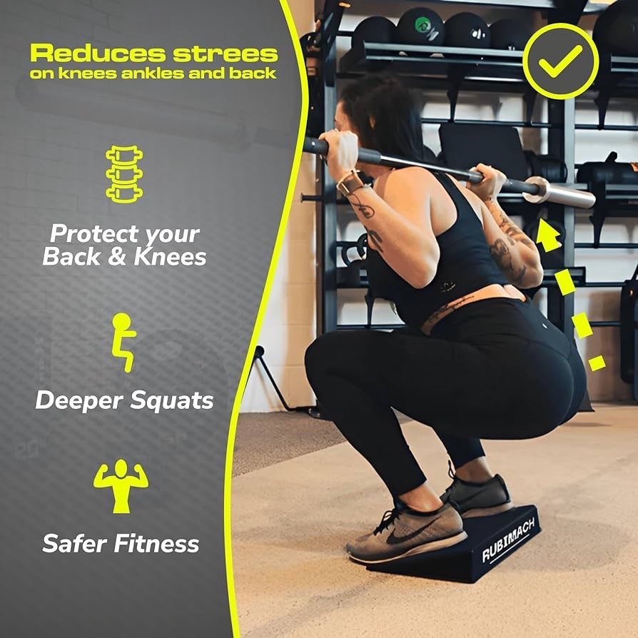 Rubimach Squat Wedge Calf Stretcher Squat Wedge Block Heel Elevated Efficiently