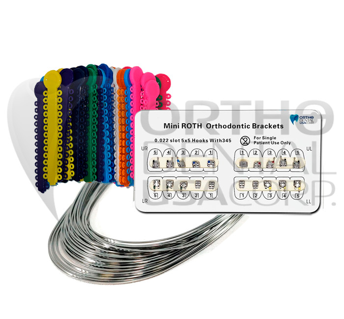 KIT Include Brackets Elastomeric Ligature Ties and bag of Wires Orthodentalusa