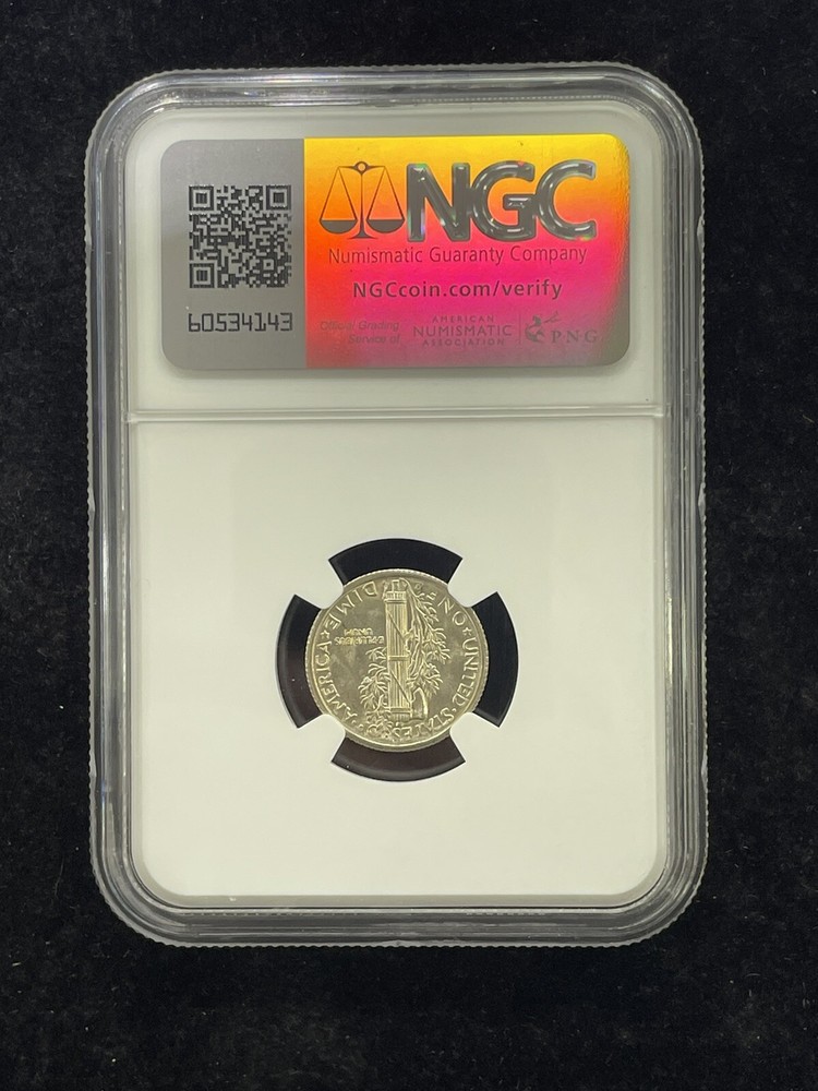 1935 D 10C Mercury Dime NGC MS63FB MS63 FB Full Bands