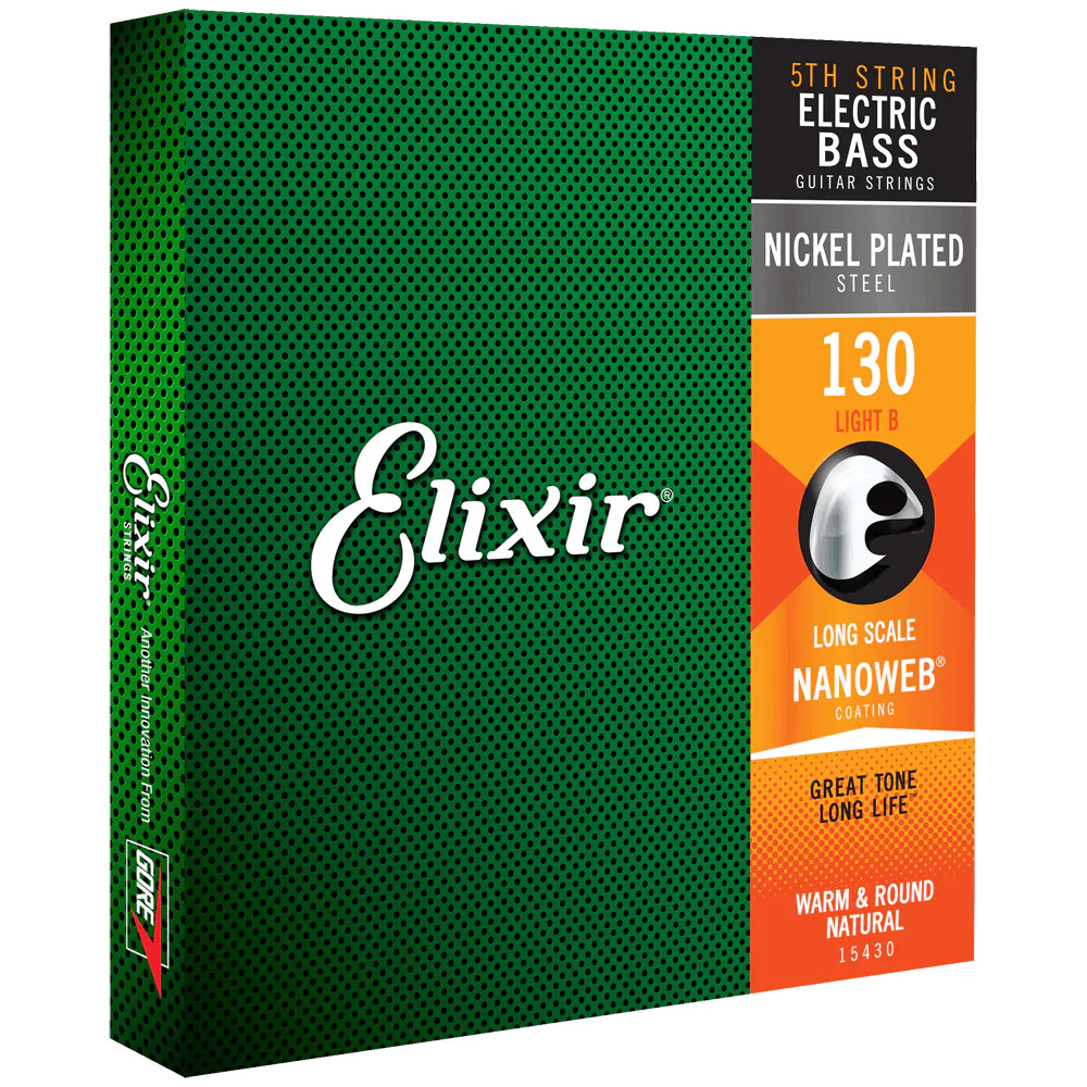 Elixir NANOWEB Nickel 5th Bass String — 15430 Long Scale, Light .130