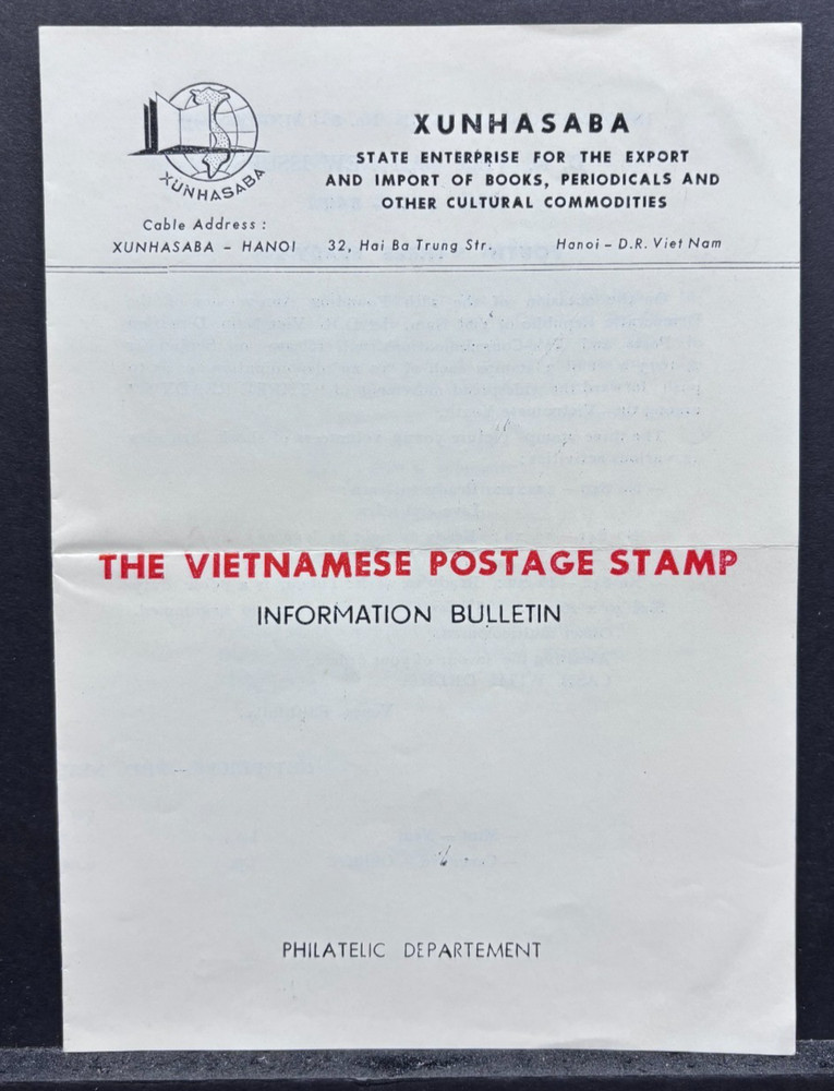 1973 Xunhasaba Vietnamese Postage Stamp Bulletin With Original Envelope