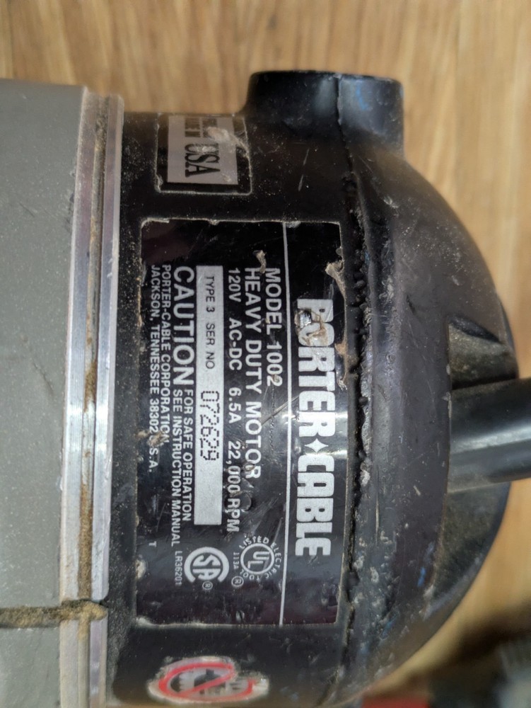 Porter Cable Router Model 1002 with Router Fixed Base Model 1001