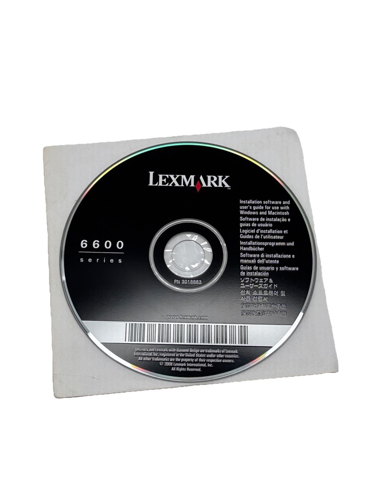 Lexmark 6600 series Printer Installation Software Disk CD