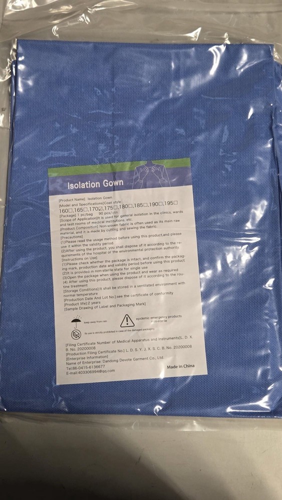 20pk- Isolation Gown Size 170