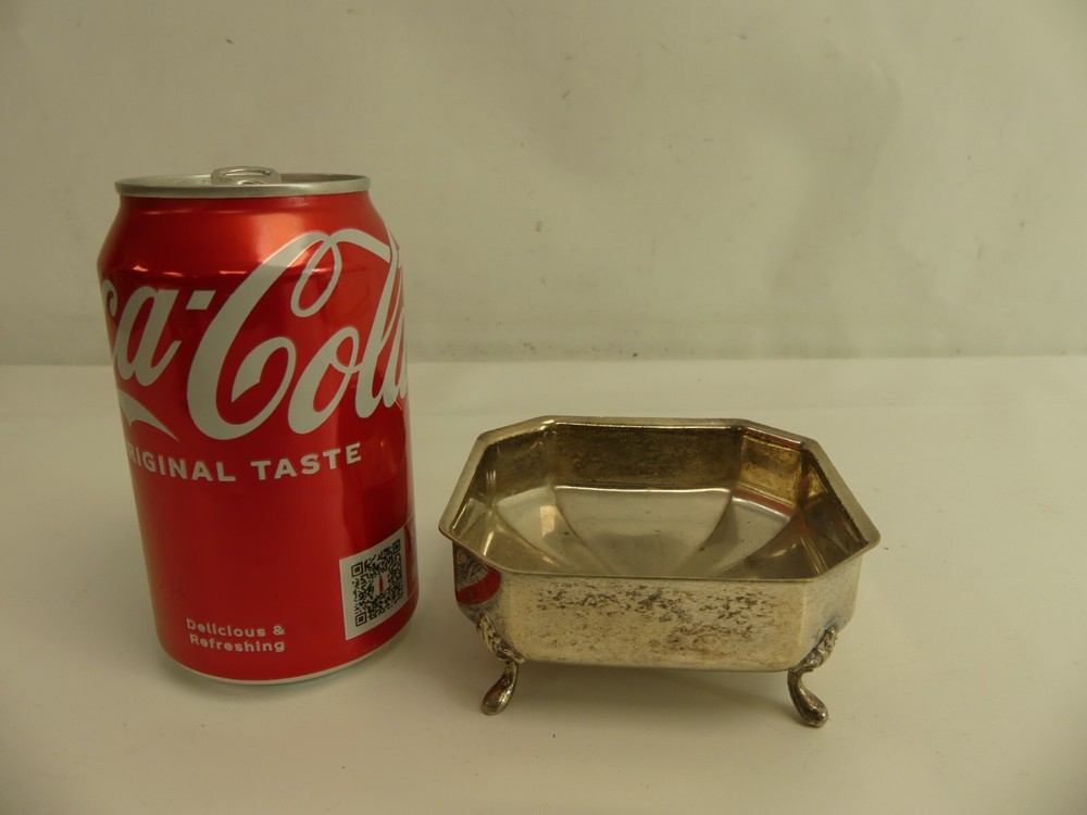 (ref288BN) Unusual antique silver plated square dish