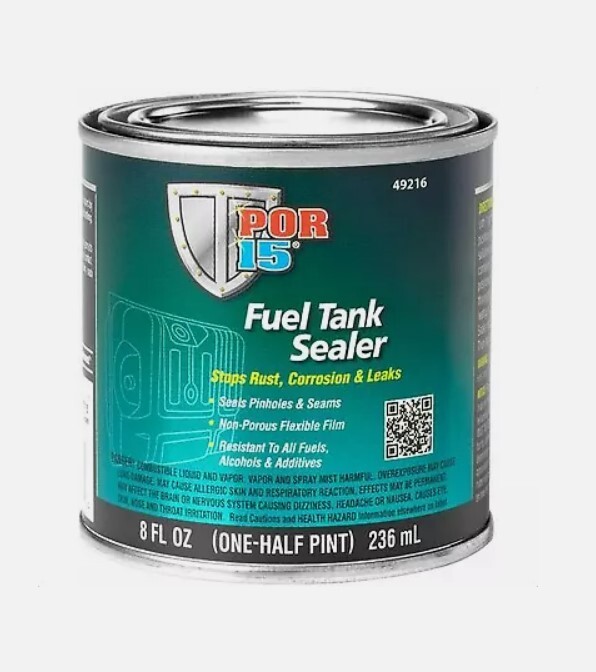 POR 15 49216 (Fuel Gas Tank Sealer Repair 8oz Stops Rust Corrosion & Leaks)