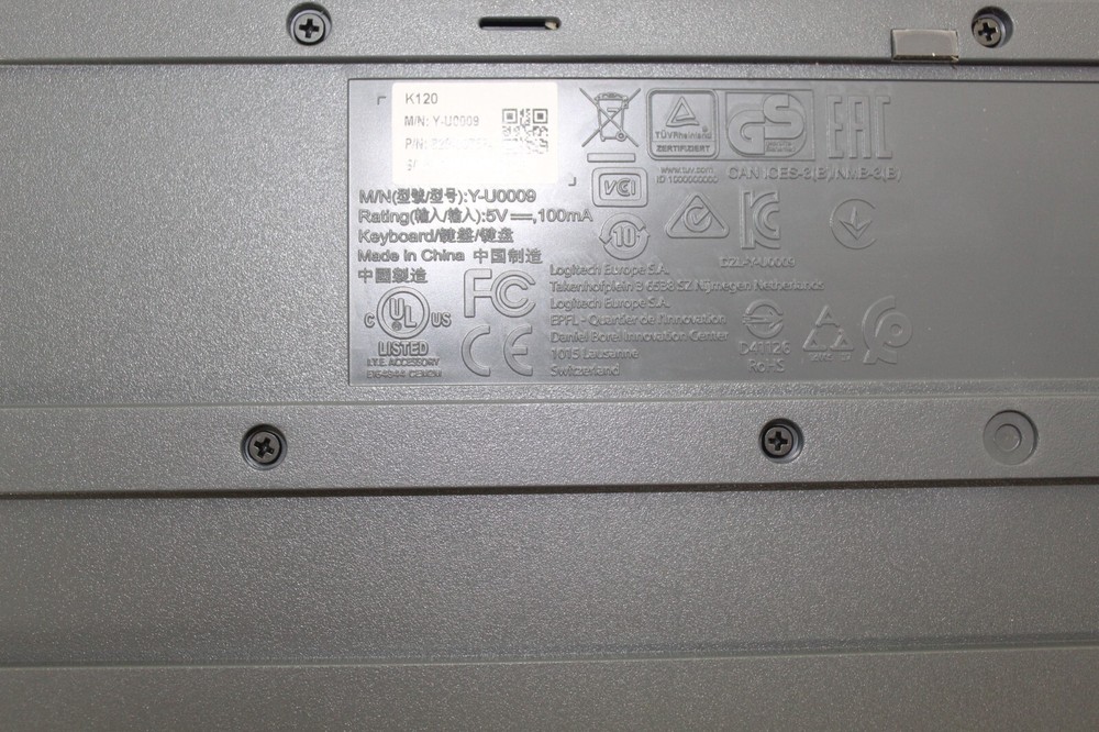 Logitech Black Keyboard K120 Y-U0009