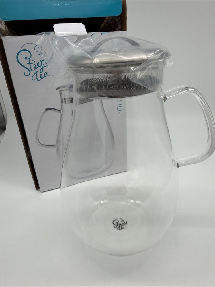 Steeped Tea Sweet Tea Pitcher Sturdy lightweight Glass Pitcher