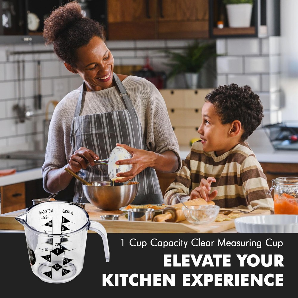 Chef Craft Select Plastic Measuring Cup, 1 Cup Capacity, Clear 1
