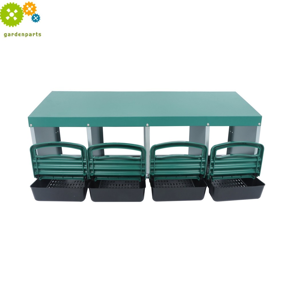 Chicken Nesting Boxes Chicken Egg Laying Box 4 Hole Durable Metal With Perch
