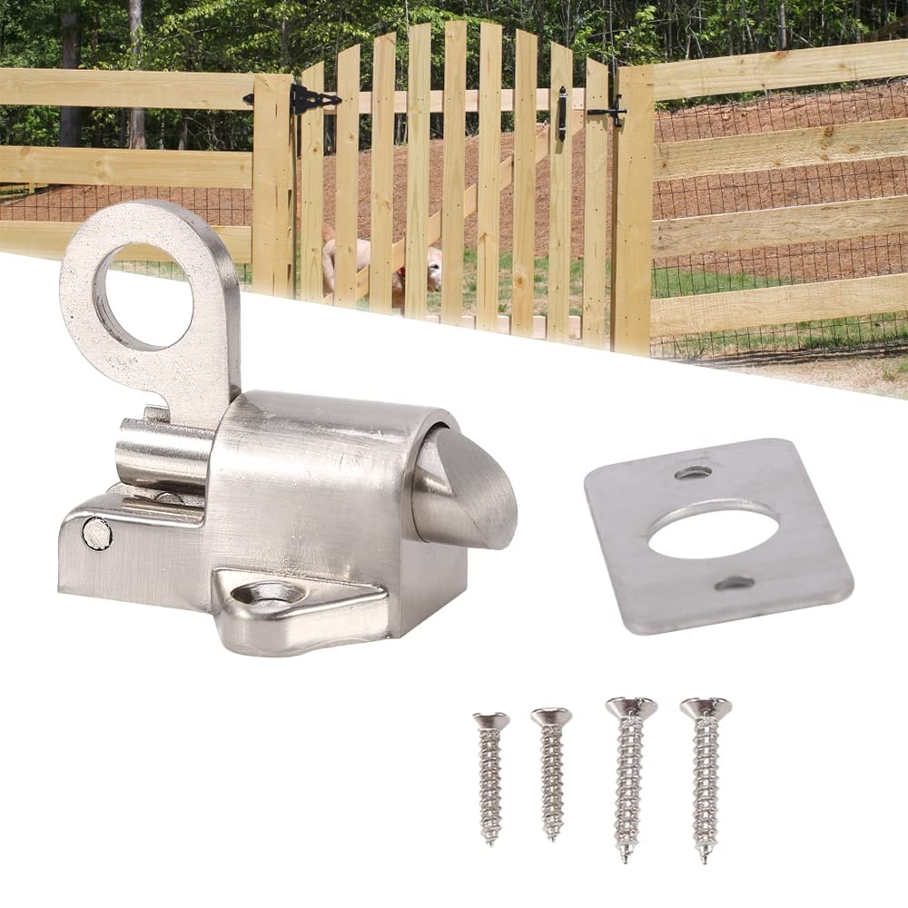 Spring Loaded Latch Automatic Bolt Self Closing Pull Security Door Lock for Gate