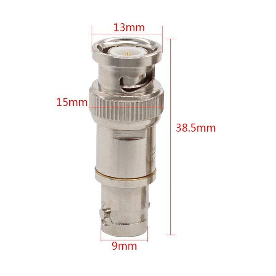 2X Copper Adapter 50Ohm 38.5mm Insert Type BNC Feed Through Terminator 50Ω A764