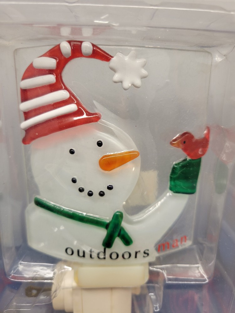 Night Light Snowman Outdoors Man Theme 358