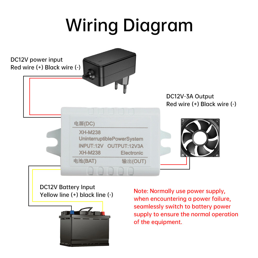 XH-M238 Power Module UPS Uninterruptible Controller Emergency Power Switching