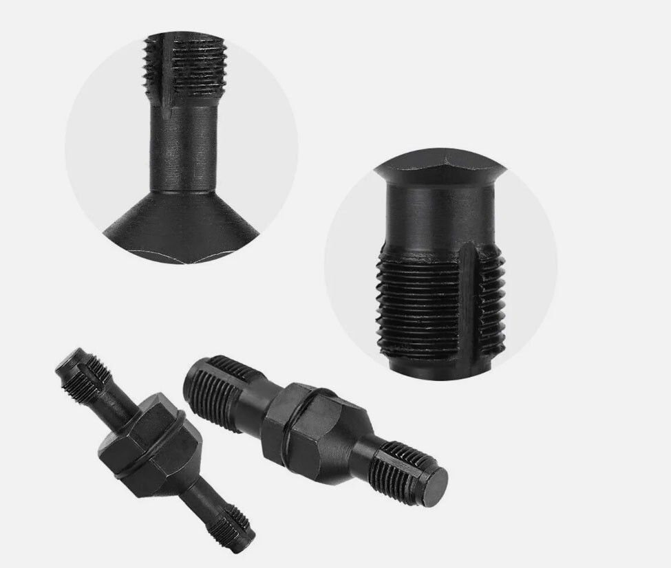 2PCS Spark Plug Hole Thread Chaser 10 12 & 14 18mm Re-threader Tap Cleaning Tool