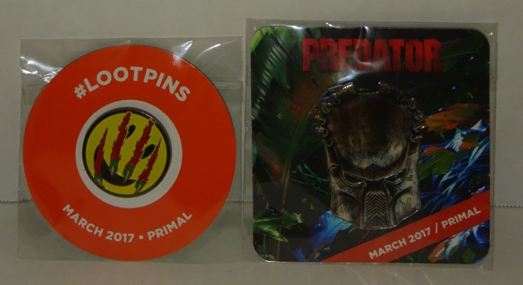 Loot Crate Pin March 2017 PRIMAL & Loot Crate DX Predator