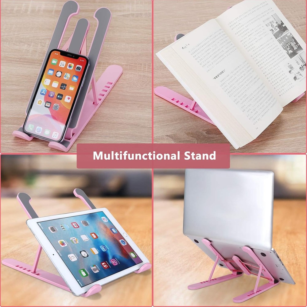Portable Adjustable Laptop Stand Foldable Ergonomic Riser for Desk