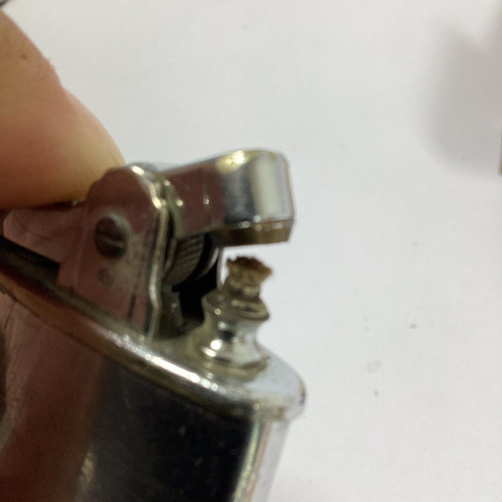 Vtg Ronson Metal Lighter In Box Case Papers Untested