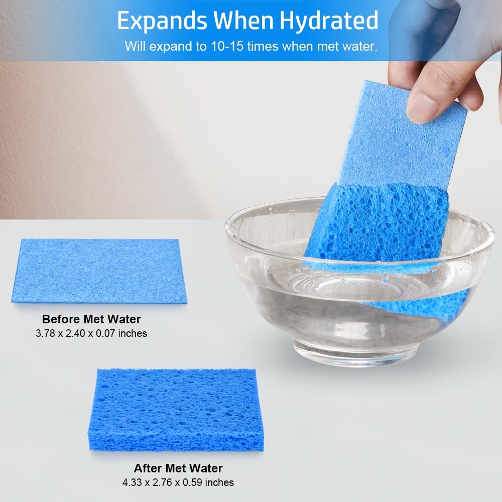 Mcyye 4PCS Compressed Kitchen Sponges for Household Use Zero Scratch Scrub Di...