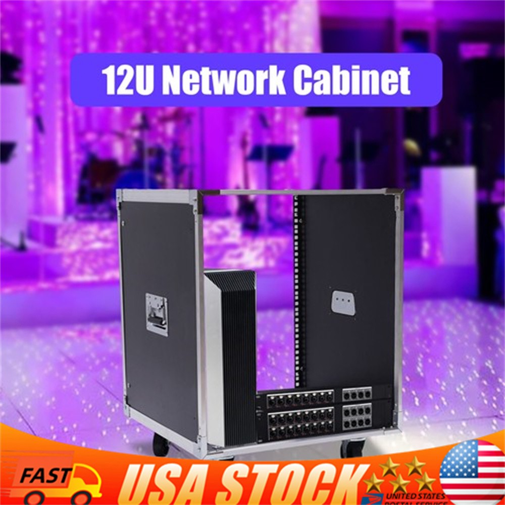 12U Rolling Network Server Data Cabinet Rack Equipment Rack Cabinet - 21" Deep