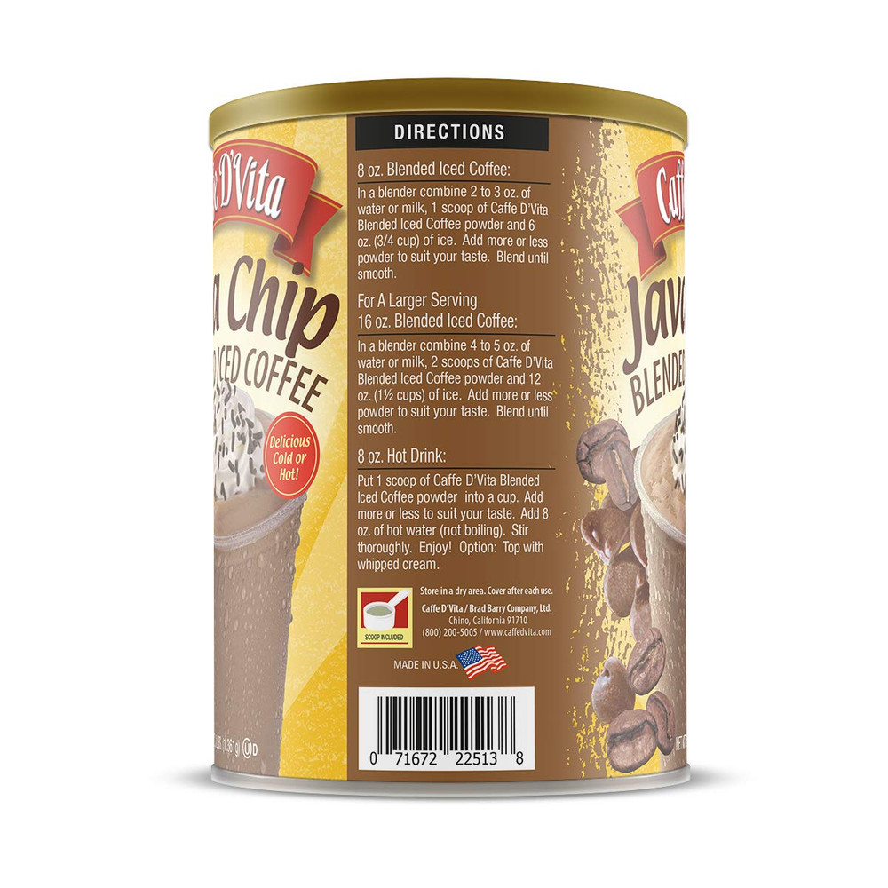 Java Chip Latte Blended Ice Coffee - Java Chip Frappe Mix, Blended Iced Coffee M