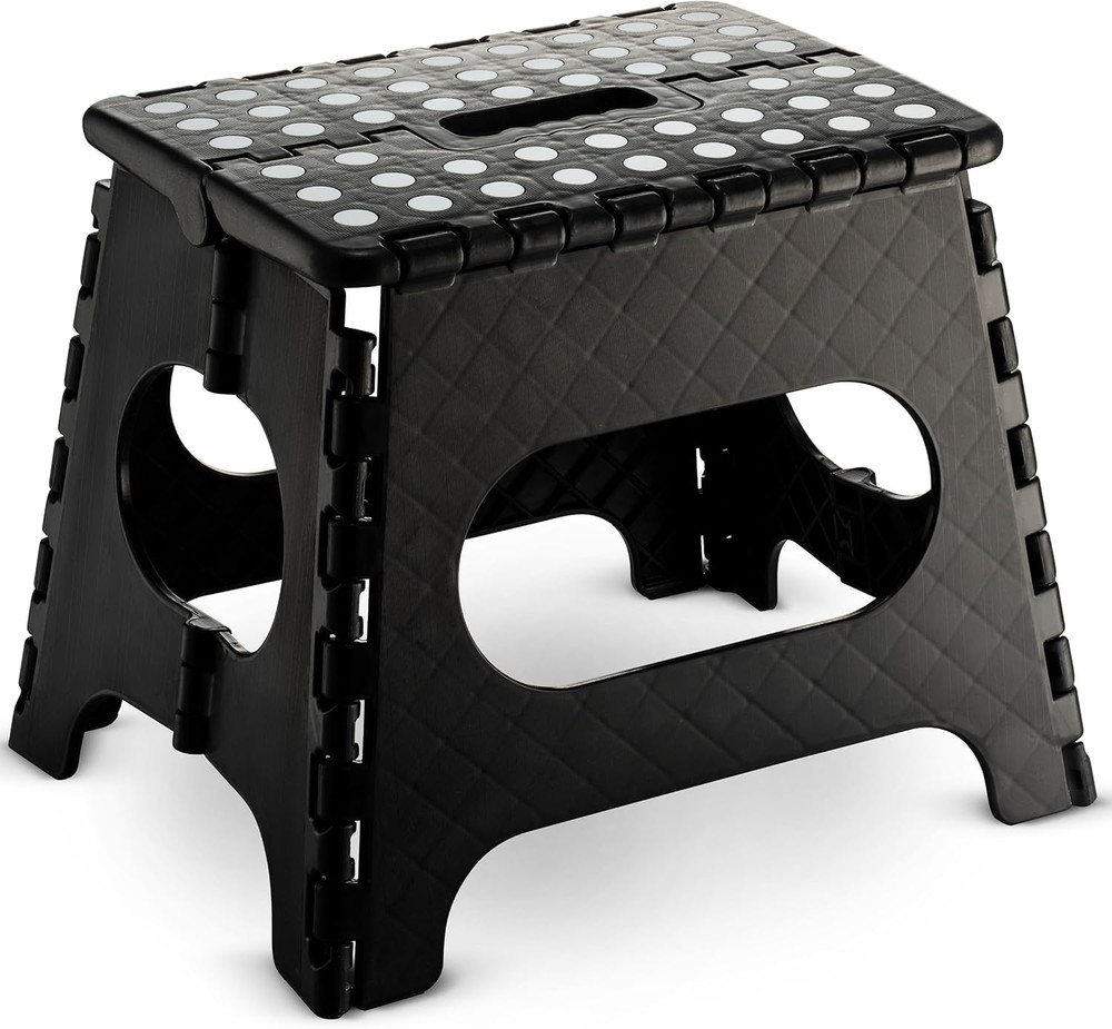 Folding Step Stool - 11" Hight - The Lightweight Step Stool is Sturdy Enough to