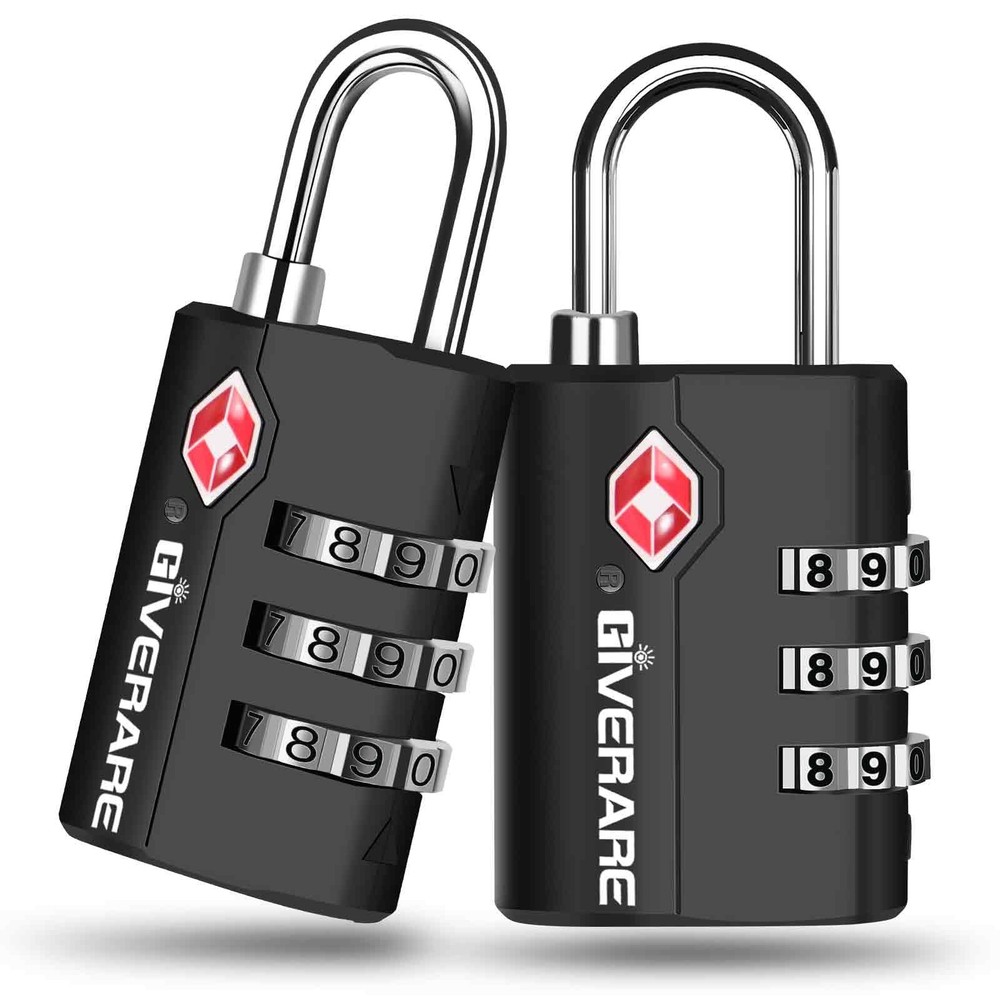 2 Pack TSA Approved Travel Luggage Locks, Suitcase Combination Lock, Keyless ...
