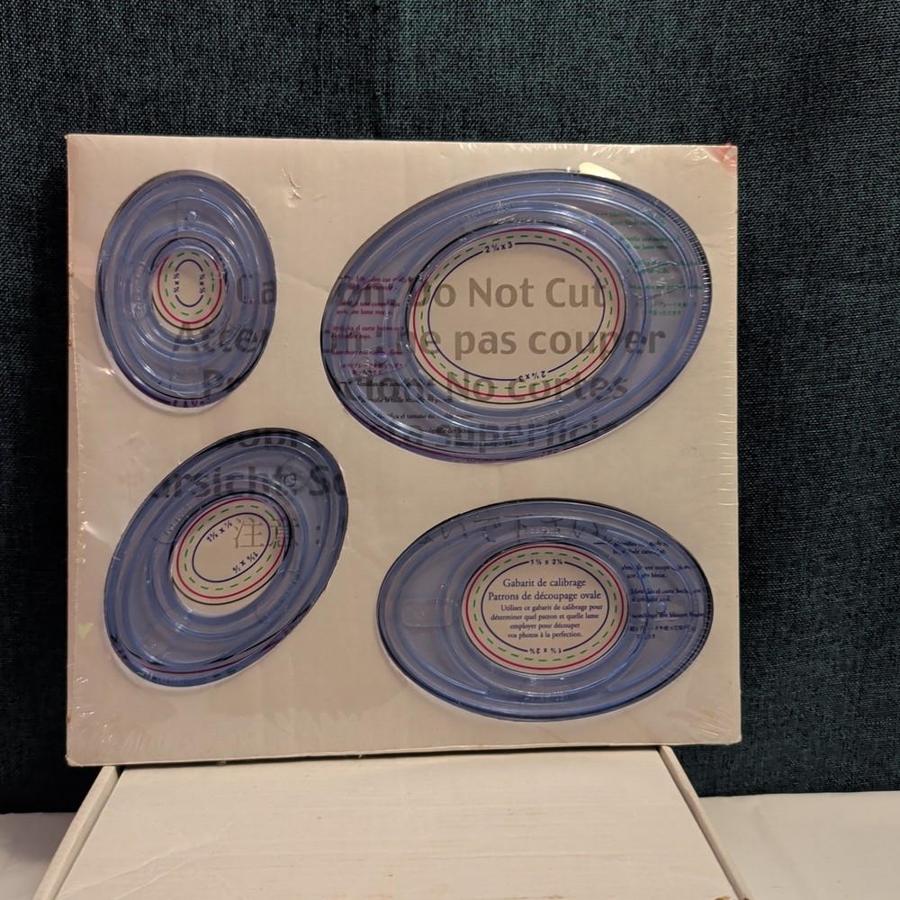 Creative Memories Custom Cutting System 4 Oval Patterns A33 Template Set SEALED