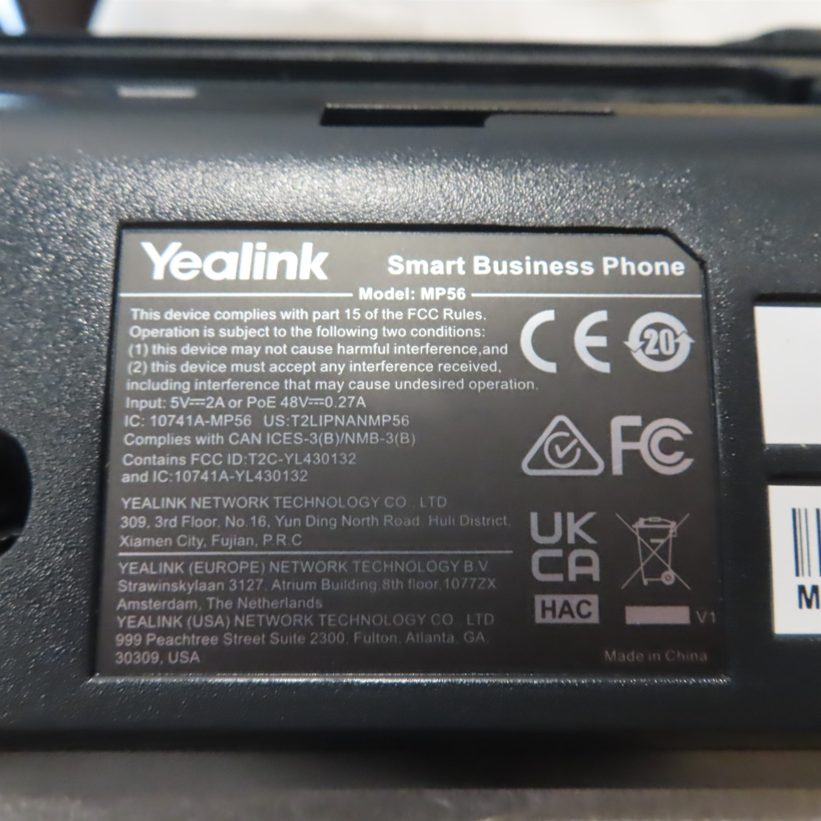 Yealink MP56 Teams VOIP Phone Color Display IP MP 56 Smart Business TEAMS QTY