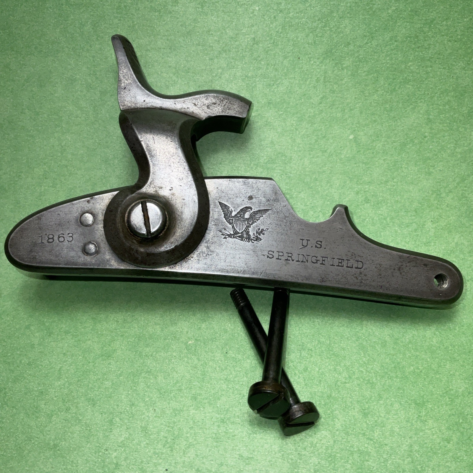 US Springfield Trapdoor Early Lock 50-70 Models 1868-69-1870 w/ Both Lock Screws