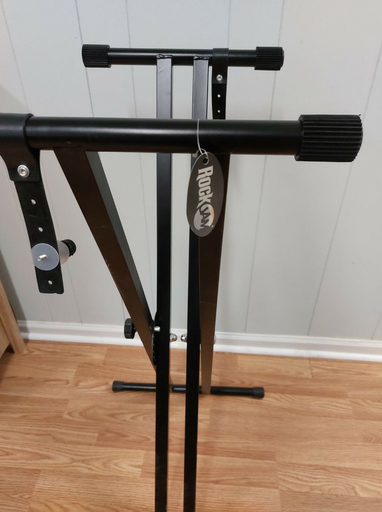 RockJam Adjustable Keyboard Stand with Locking Straps & Quick Release Mechanism